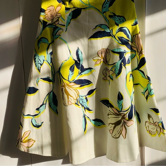 Karen Millen Fit and flare sleeveless Floral Print Dress multi yellow - Picture 12 of 13